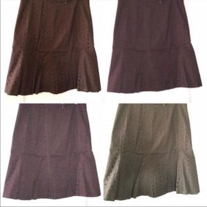 Chocolate Brown Eyelit Skirt